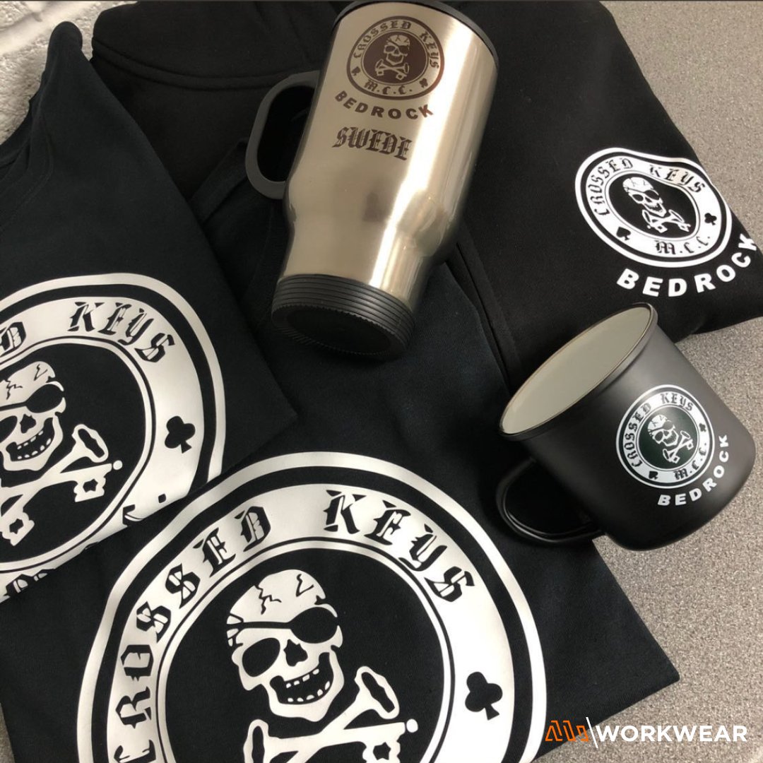 🗝💀 BEYOND WORKWEAR 💀🗝
We are huge fans of how this merchandise came out for one of our return customers. 🙌
Looking to get something personalised? Contact us today to make your mark! 
📞 01455 891199

#MiWorkwear #leicestershire #promotionalproducts #brandedproducts