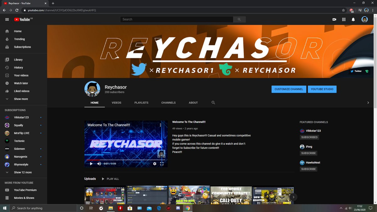 Reychasor1's tweet photo. I am so happy right now!! I just hit 200 Subs on YouTube!! ๐๐๐๐๐ฅณThank you to everyone that has supported me!! Much Love to everyone!! ๐
But this does not stop here guys! Lets keep pushing!!
#happy #youtube #grind #grinddoesnotstop https://t.co/xF0GtYCzEv