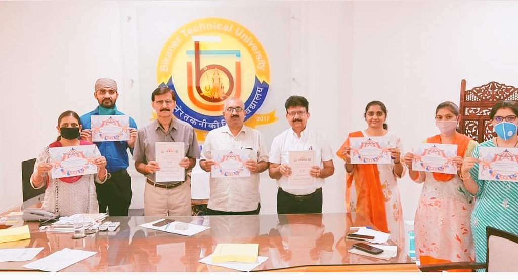 BTUBikaner's tweet photo. Launching of the National #Ecarnival which is to be held from 25th June to 31st July 2020 by Hon. VC @HDCharan4,Registrar, Director Academics and #Social_Responsibility_Cell team of @BTUBikaner https://t.co/eNMau52tMa https://t.co/Ttgl2DAnu7