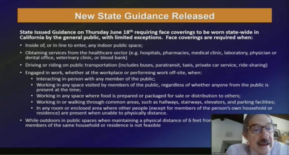 Levin said the new state face covering guideline does not require people to wear masks outside unless you cannot social distance outdoors.