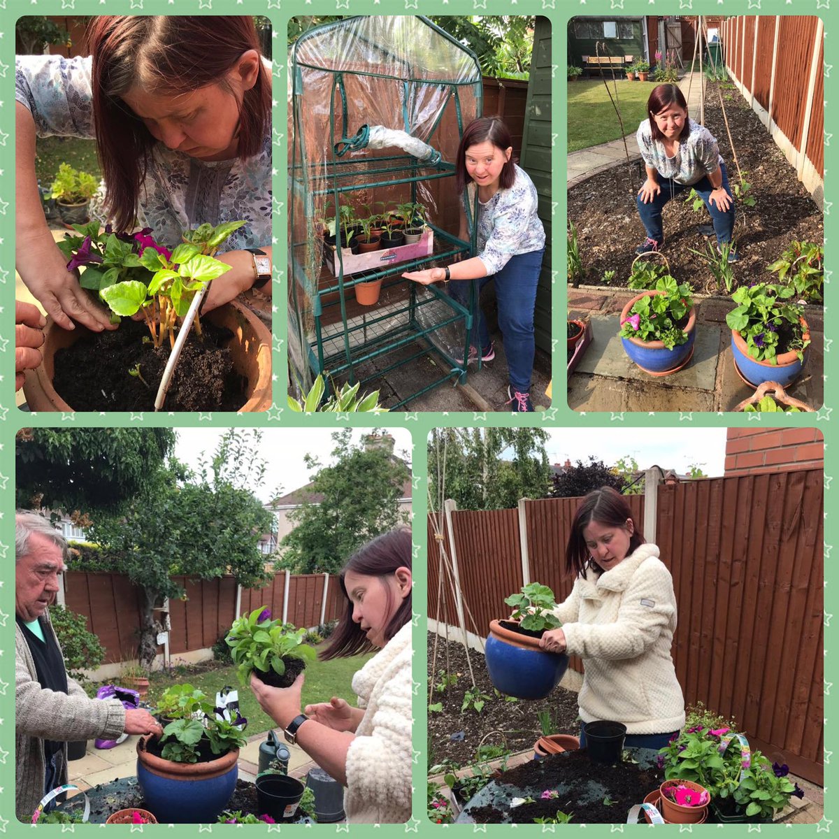 A very product day in the garden, Kerry is loving life with her Shared lives family, Kerry wanted to share her gardening skills with us all, so very proud of her new skills #SharedLives <a href="/SharedLivesPlus/">Shared Lives Plus</a>