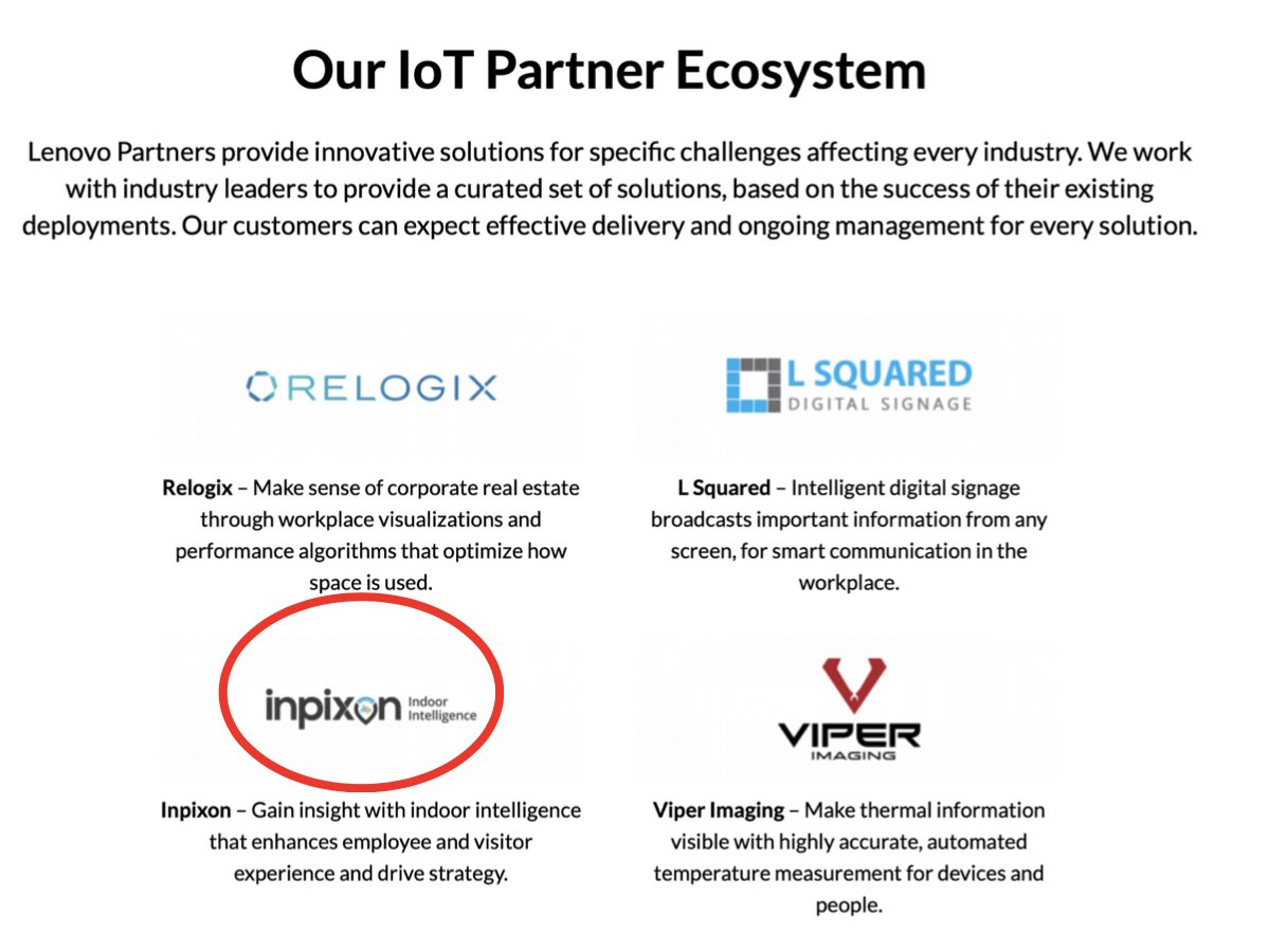 (3/4) Take a look at brand new website and  $INPX is at the heart of it all, effectively powering steps 2 & 3 of their Lenovo’s 3 step global back-to-work solution. Step 2 Safe Workplace Monitoring & Step 3 On-Premise Contact Tracing & Incident Dashboards powered by Inpixon.