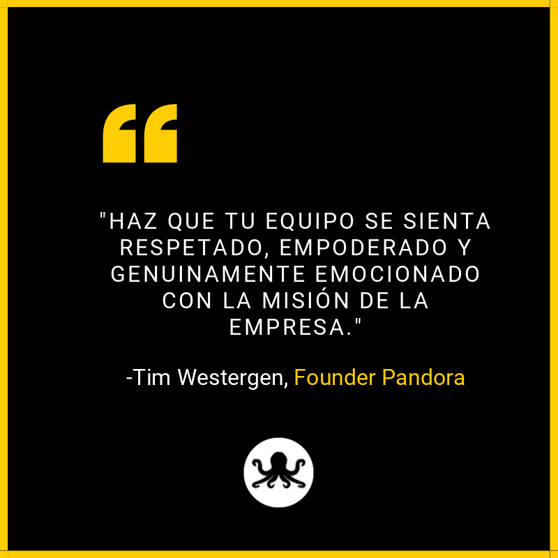 KrakenFinancial's tweet photo. "Haz que tu equipo se sienta respetado, empoderado y genuinamente emocionado con la misión de la empresa."

-Tim Westergen, Founder Pandora https://t.co/lOQ25iKAXQ