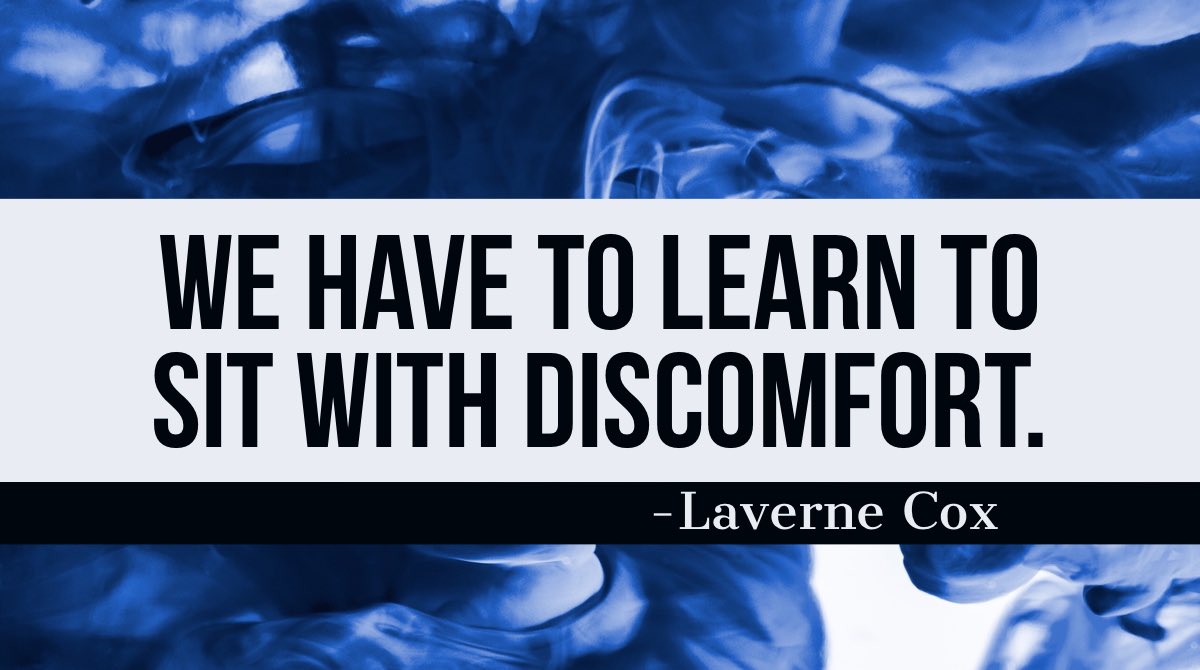 MsZenTech's tweet photo. This is such a powerful statement. Just because you are uncomfortable, that doesn’t mean you are not safe. Your discomfort should not infringe on someone’s rights. #Equality #BeUncomfortable #LessonsInEmpathy https://t.co/62IuVYmsIN