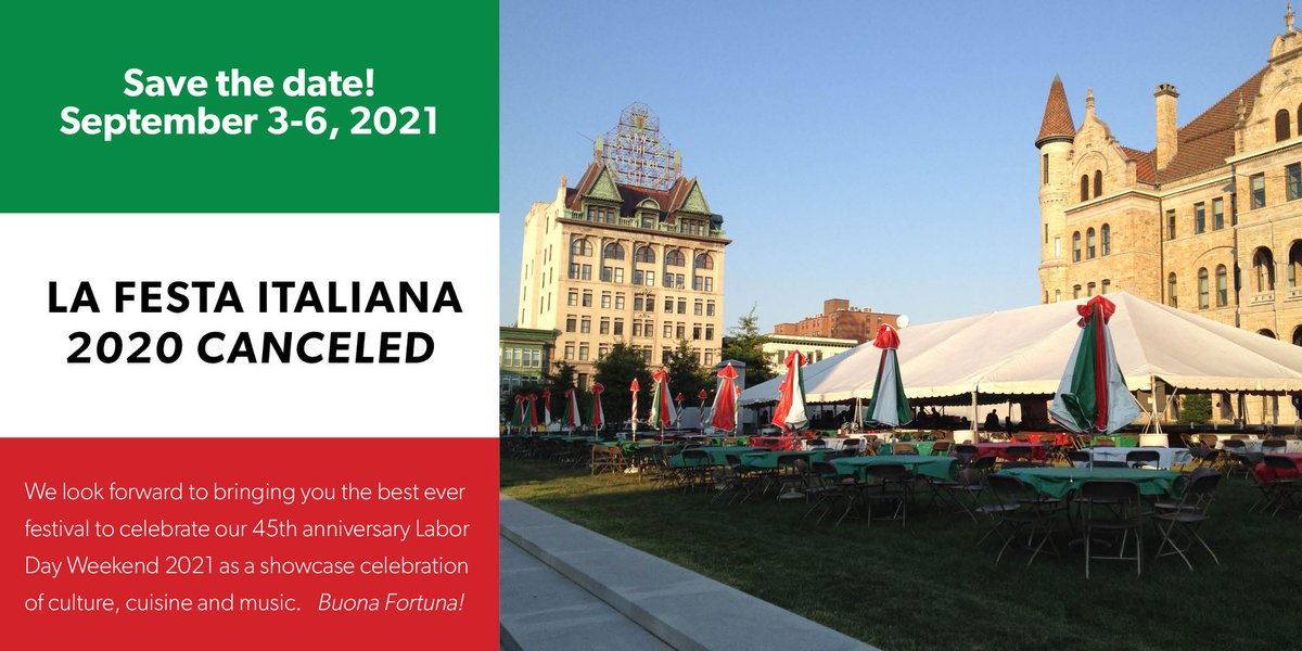 🇮🇹 After careful consideration regarding the health and safety of everyone – our long-time vendors, entertainers, devoted volunteers and loyal patrons – we have made the difficult decision to announce the cancellation of this year’s  <a href="/LaFestaScranton/">LaFestaItalianaPA</a> lafestaitaliana.org