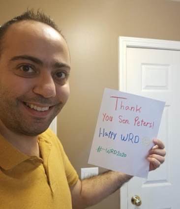 Thank you to  @SenGaryPeters and your staff for taking the time to speak with our  #WorldRefugeeDay advocates about upholding America’s reputation as a welcoming respite for those forced to flee home!  #RefugeesWelcome