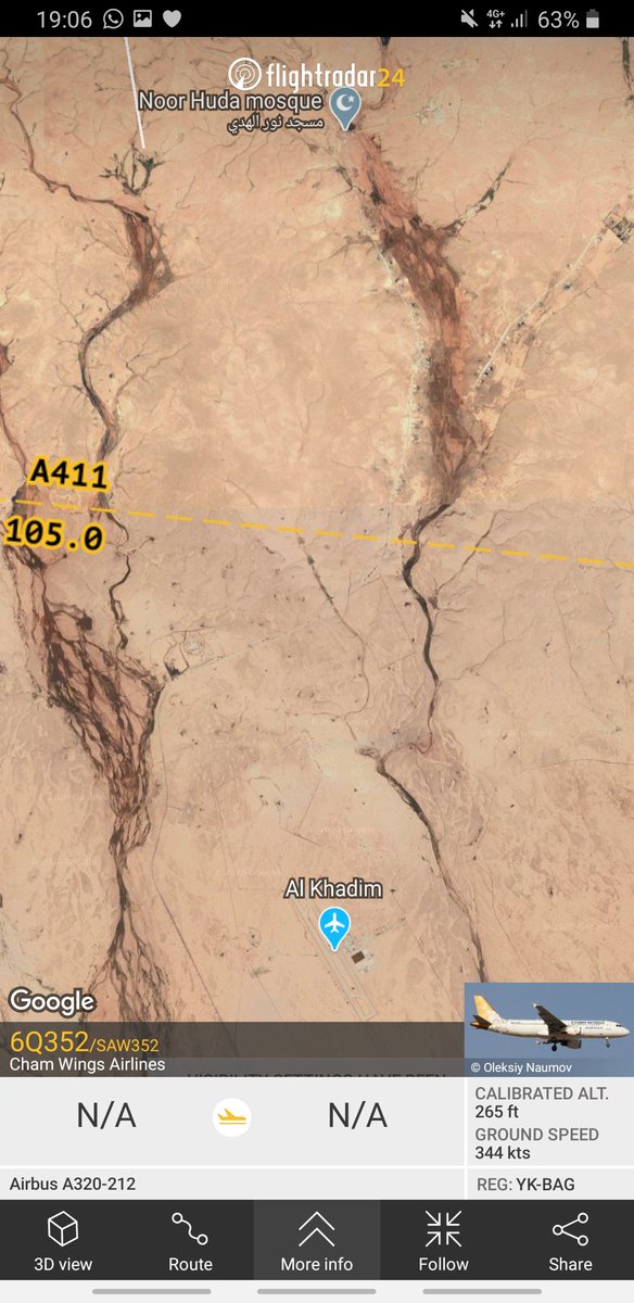Gerjon_'s tweet photo. Syrian Cham Wings 🇸🇾YK-BAG #SAW352 now climbing out of 🇱🇾Al Khadim Air Base, #Libya 👇🏻 https://t.co/e900MwPpT8