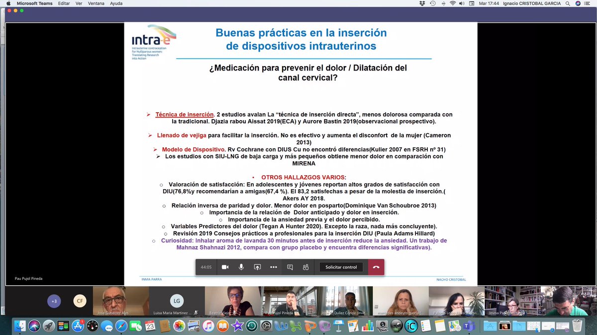 ICRISTOBAL's tweet photo. Hoy trabajando con expertos en antinconcepcion sobre buenas prácticas en la inserción de #DIU. Grupo de anticoncepción intrauterina @INTRAe4 https://t.co/LZKju737gd