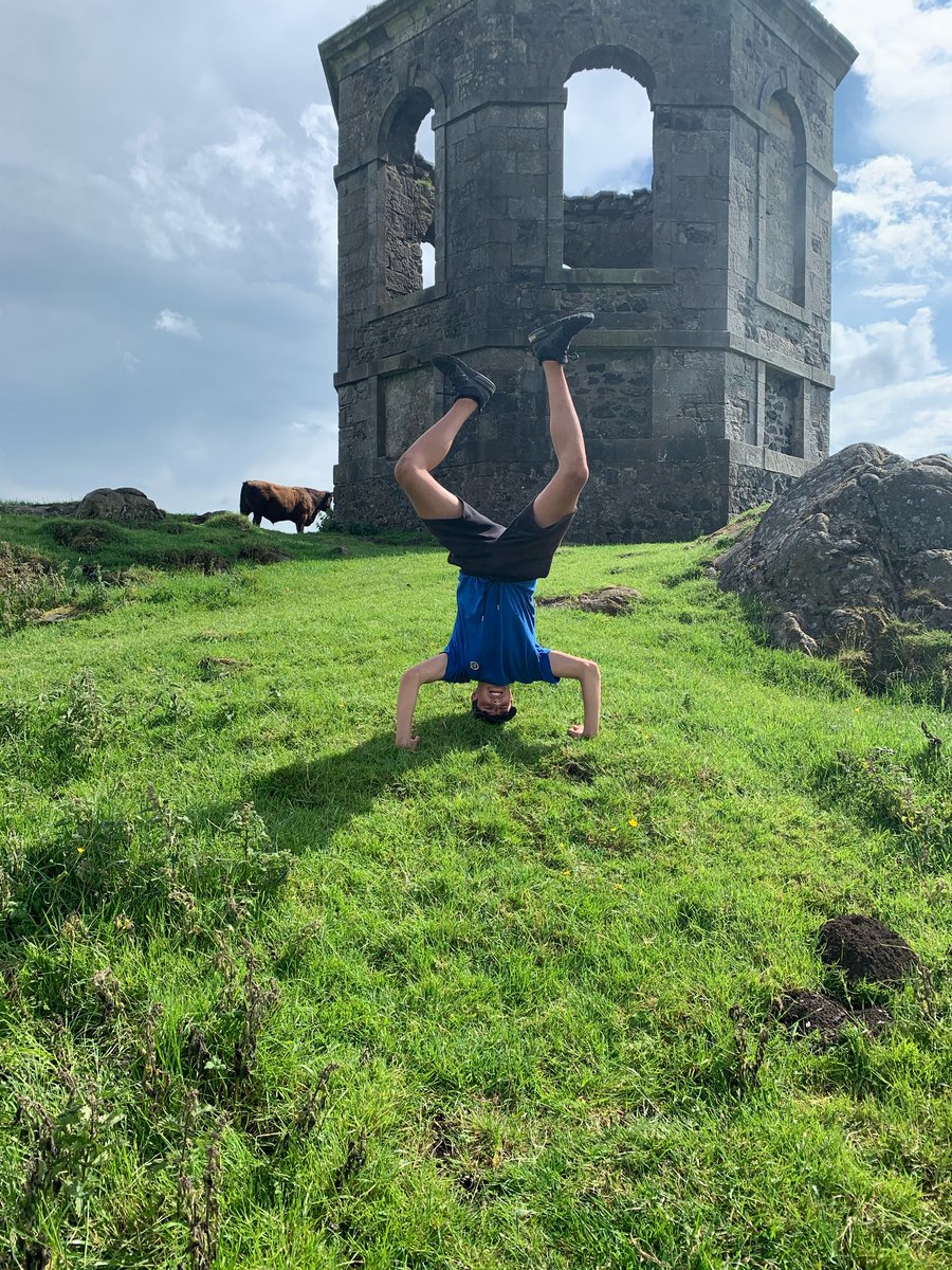 PEMrJohnston's tweet photo. As we are in these ever changing times of uncertainty. It's always good to take a step back and recognise how great our pupils are. Well done to new S4 Nathan who won the picture for most random place to complete gymnastics balance/move. Next time the legs will be straight. (1) https://t.co/7RXUlRXUf0