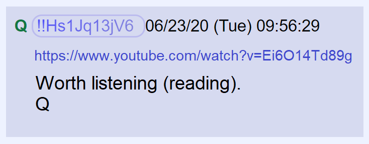 36) Q posted a link to a video
