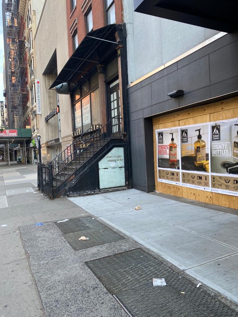 HeddaLettucenyc's tweet photo. These businesses in nyc were such a a huge part of my life. East of 8th I performed at for 15 years and right next door was the movie theater where I performed for 17. Both boarded up. It breaks my heart. But one most move on l, but we can still mourn the past. #nothinglasts4ever https://t.co/8KzL03DgXm