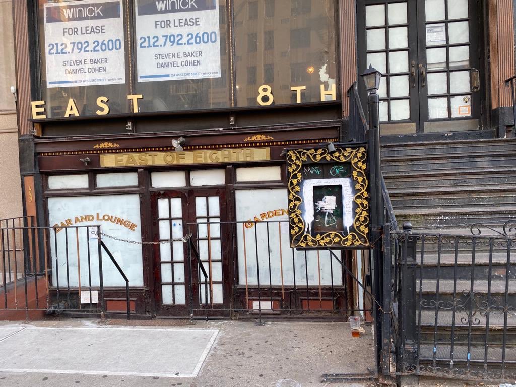 HeddaLettucenyc's tweet photo. These businesses in nyc were such a a huge part of my life. East of 8th I performed at for 15 years and right next door was the movie theater where I performed for 17. Both boarded up. It breaks my heart. But one most move on l, but we can still mourn the past. #nothinglasts4ever https://t.co/8KzL03DgXm