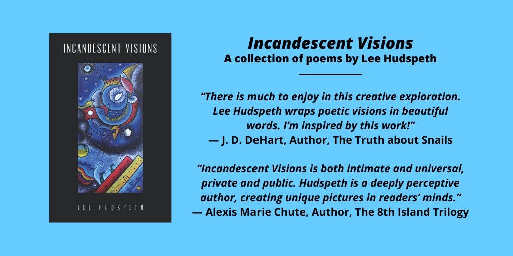Dear Readers: My #poetry book INCANDESCENT VISIONS takes you on a journey to explore the meaning of the human experience, to ponder the universe, and to catalyze your #creative potential. #IncandescentVisions #inspiration #books #WritingCommunity #blog amzn.to/3ekvN9C