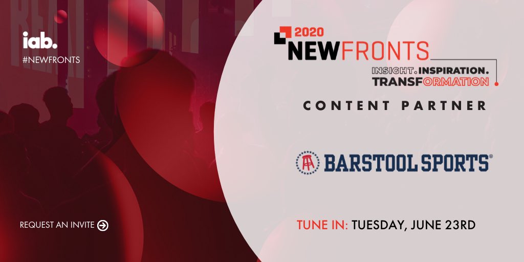 GanunLester's tweet photo. See you at precisely 2:23PM @iab #newfronts2020 https://t.co/h3HoouhgBk