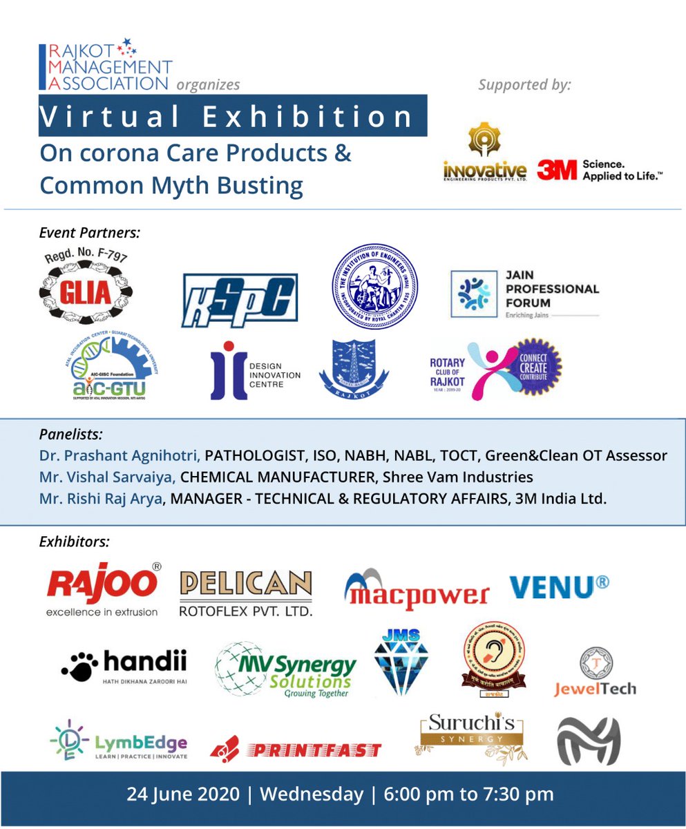 Rma_Rajkot's tweet photo. Register at: https://t.co/OWhUDMUfOf

*Time: Jun 24, 2020 |  06:00 PM India*

Join Zoom Meeting
https://t.co/6fYKovW9nL

Meeting ID: 979 1266 8786
Password: 981115 https://t.co/b7eWhdlyMW