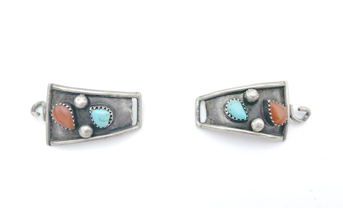 Excited to share the latest addition to my #etsy shop: Turquoise Coral sterling silver watch band ends Navajo Native American turquoise inlay silver wrist watch strap etsy.me/31b14YX #blue #animals #red #unisexadults #silver #bohohippie #watchband #ladiesband #