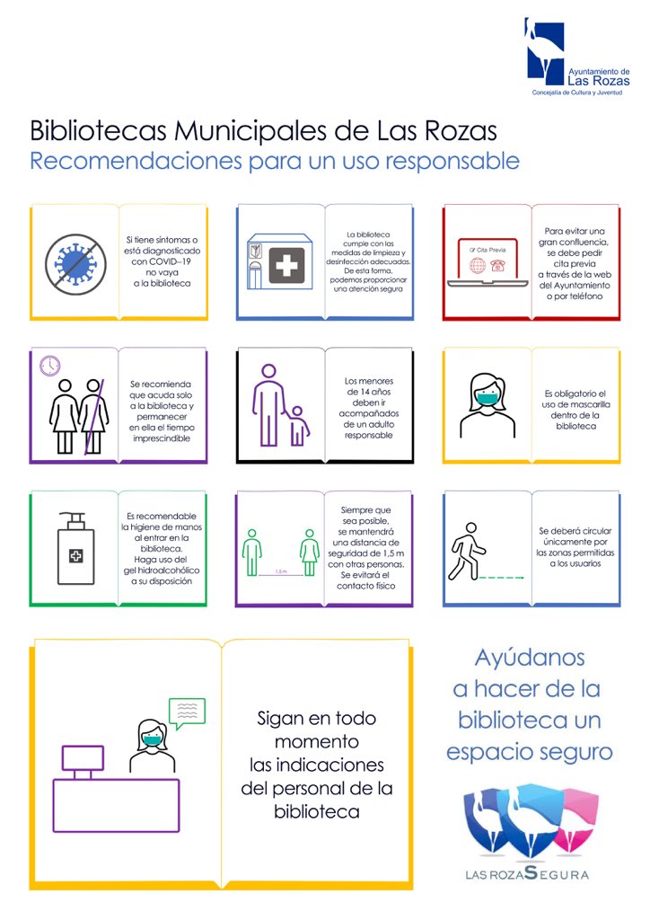 Ayto_Las_Rozas's tweet photo. 📚Ya está todo preparado para abrir a partir de mañana las salas de estudio de las @bibliotecarozas Leon Tolstoi y Marga Gil Roësset con todas las medidas de seguridad.

‼️ Es imprescindible reservar cita previa desde la web municipal (https://t.co/Y79O7JnPmo) antes de acudir. https://t.co/saKR2Fm05T