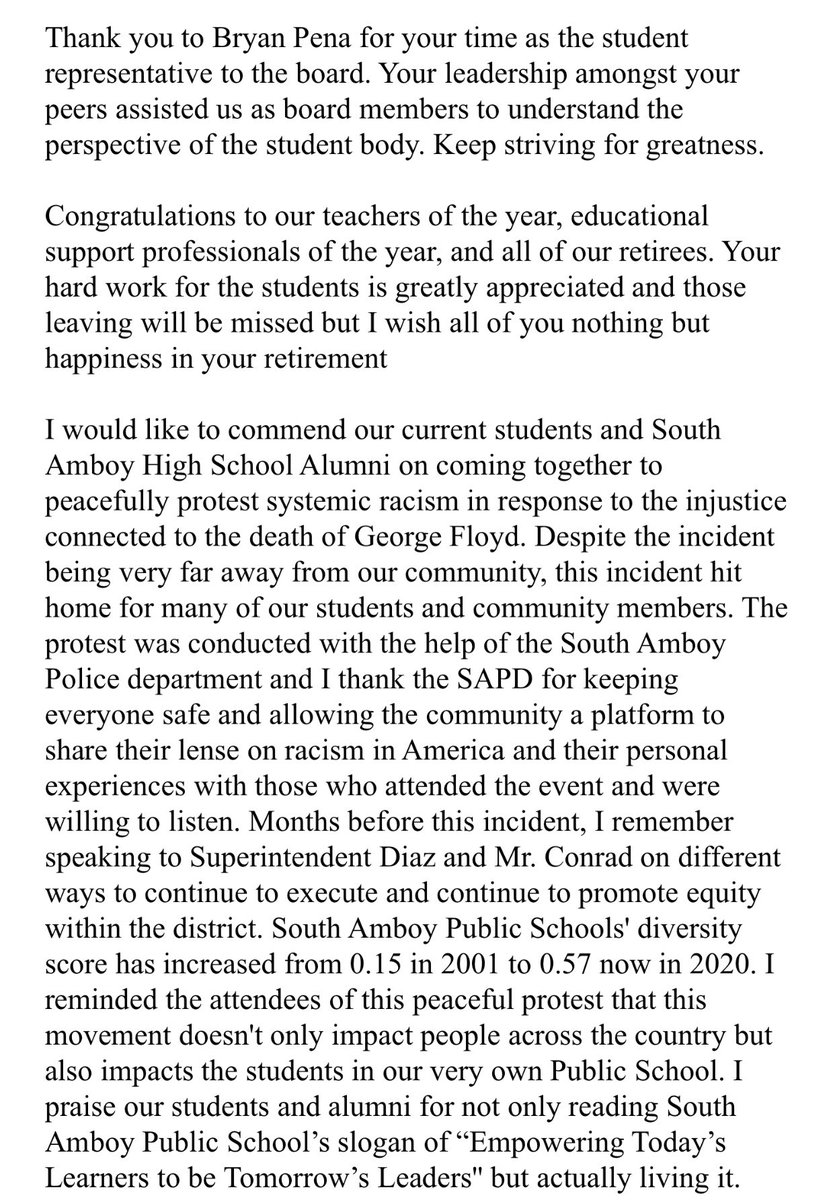 PatWalshBOE's tweet photo. Statement from June 22nd, 2020 Public BOE Meeting: https://t.co/3ekXClpzT0