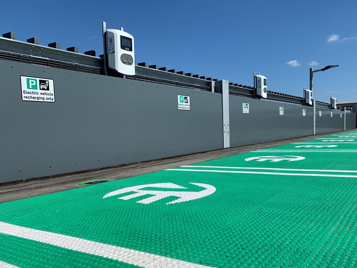 EvdotEv's tweet photo. We are very proud to announce our @ALFENbv charge points are now live across @canterburycc and surrounding towns.  With twenty new 22kw sockets installed at the Station Road West car park you wont be struggle to find a very visible charging bay. #ev #evcharging #renewableenergy https://t.co/p5tNCwgOFS