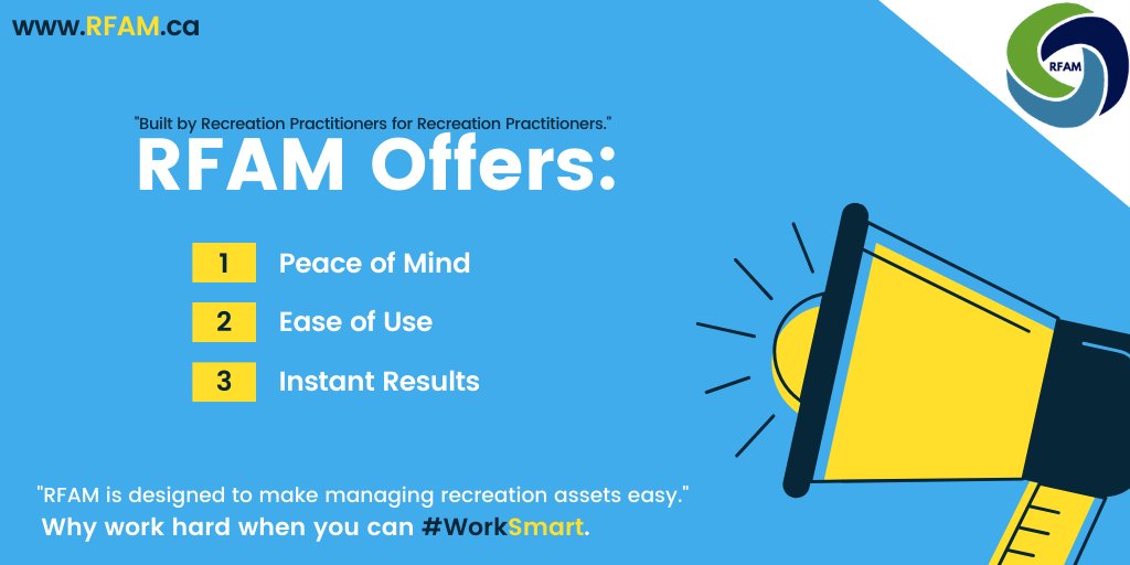 Marmak1980's tweet photo. What are the benefits of using RFAM? #WorkSmart #FacilityManagement #ParkManagement #TrailManagement #AssetManagement https://t.co/MX87HXAMUF