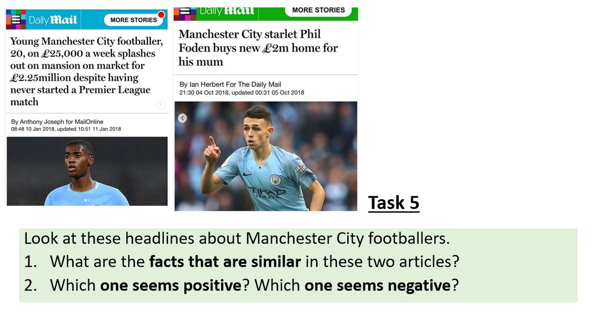 Sometimes the simple task of identifying positive and negative can through up misconceptions. There was no point in me diving into look at any form of analysis if pupils were misunderstanding the overall point/meaning of a text. So that's what we are doing. Over and again. /5