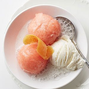 ren kizaki: sparkling grapefruit and honey sorbet