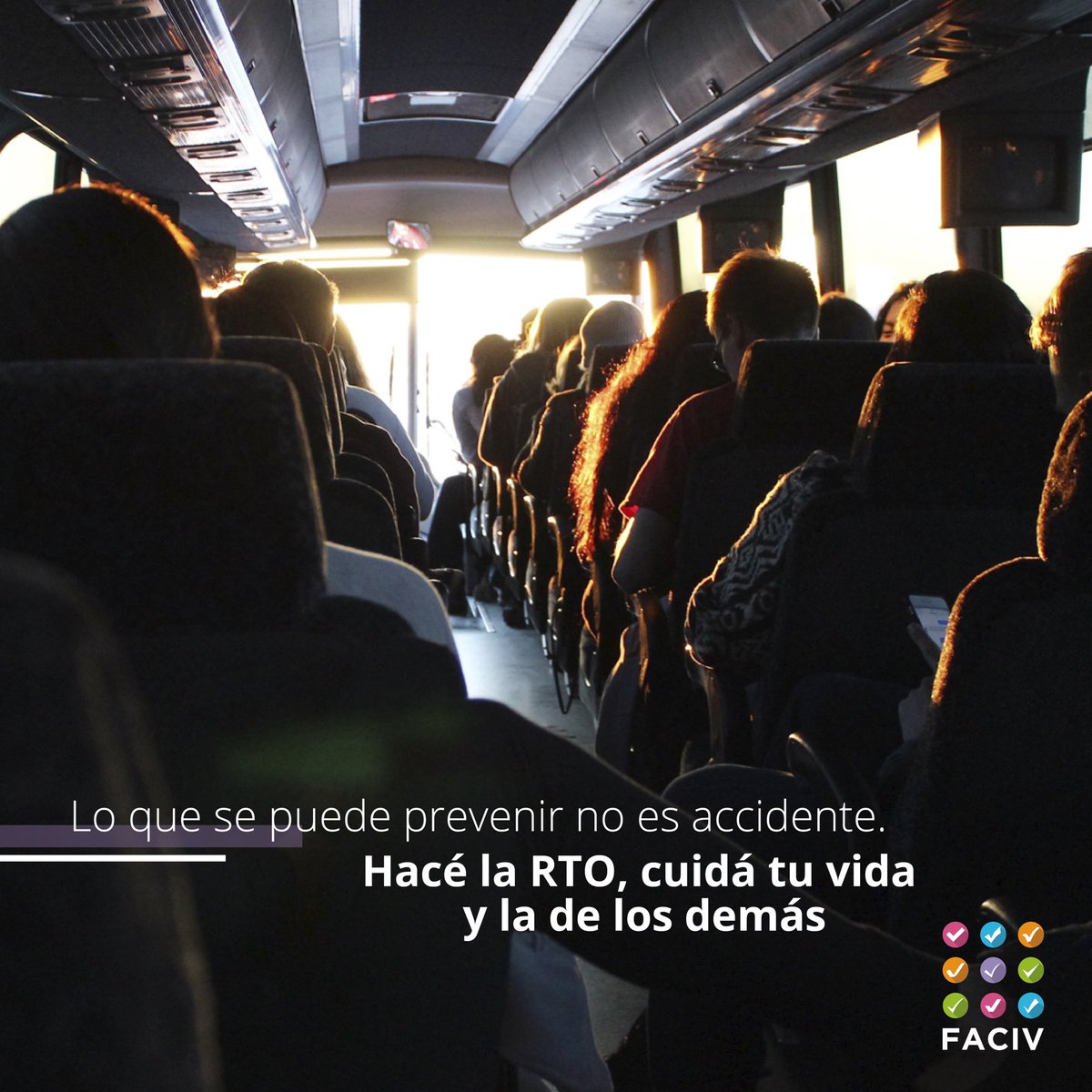 Facivrto's tweet photo. Si llevás pasajeros la responsabilidad es doble. Hacé la RTO.
#FACIV #RTO https://t.co/EfYO1YDD6G