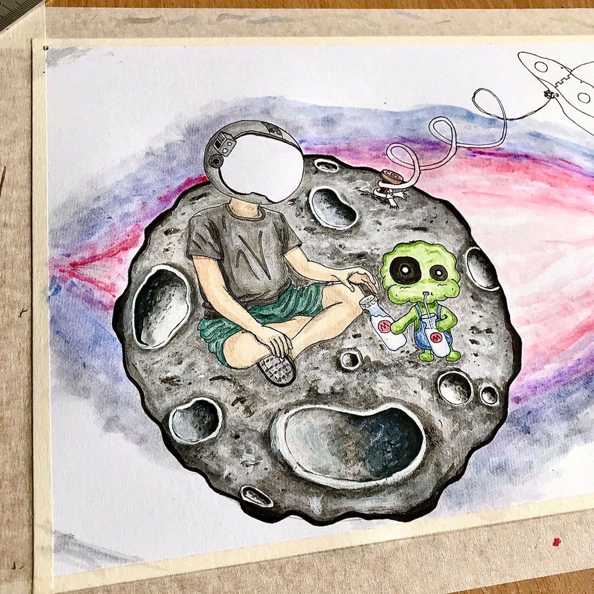 TSecond020's tweet photo. Friendship (88%)
.
.
.
.
.
#astronaut #イラスト初心者 #イラスト #wip #handdrawing https://t.co/VfTYFB6EjY