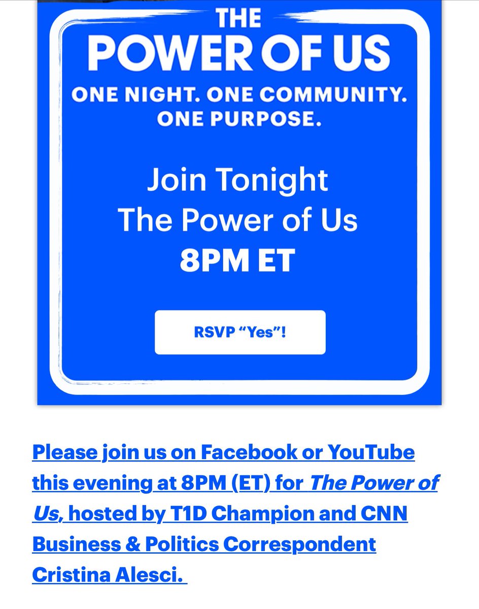 AustinBasis's tweet photo. Join us TONIGHT:
https://t.co/CNDd7X8P0V
#jdrfonenight #T1DChampion
#T1DLooksLikeMe #ImTheType
@jdrf https://t.co/PfKUGBiFtM