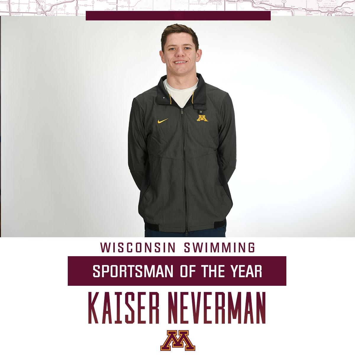 GopherSwimDive's tweet photo. Congratulations to incoming #Gophers @danicramer_ and Kaiser Neverman, as the duo was named Wisconsin Sportswoman and Sportsman of the Year! 

#UMNProud 〽️ https://t.co/CEGIu7X6nG