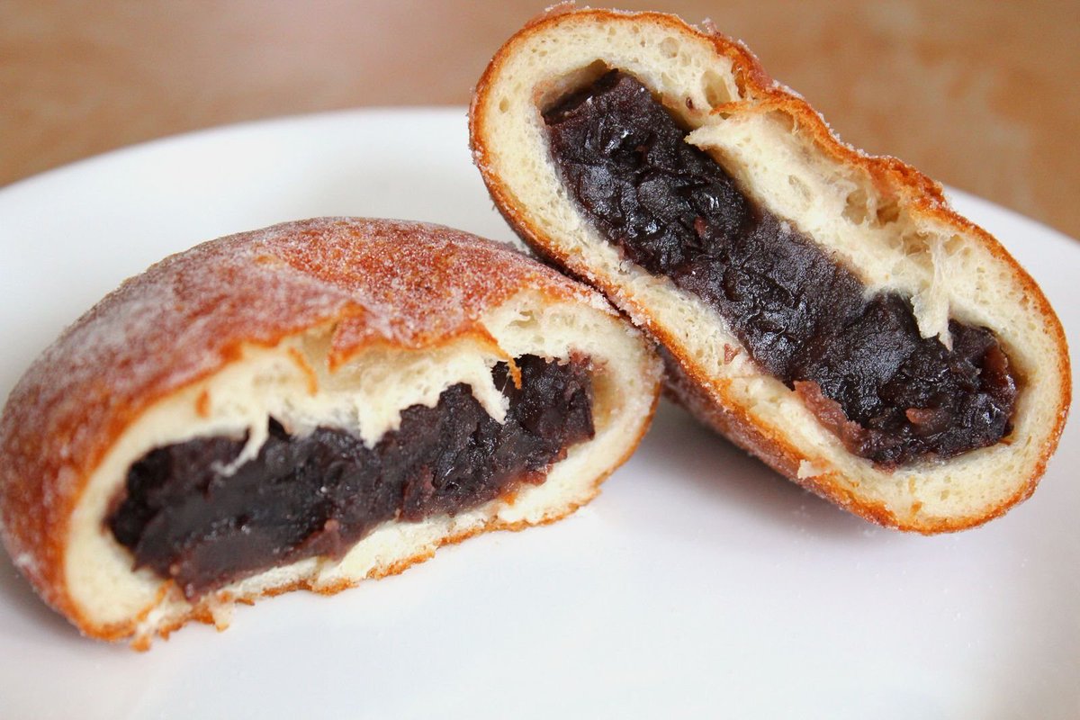 haruna wakazato: mochi donut and red bean donut