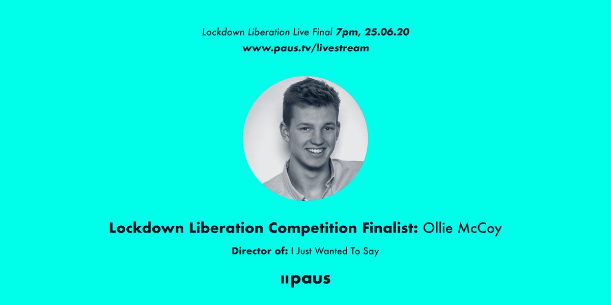 paus_tv's tweet photo. Delighted to reveal Ollie McCoy as 1 of the 3 finalists in our #LockdownLiberation #competition. We look forward to screening his #shortfilm 'I Just Wanted To Say...' this Thursday at 7pm (BST). Join us๐ https://t.co/DarT2FvTCw & #bepartoffilm. #filmmaking #filmmaker https://t.co/rBG5W3gSC1