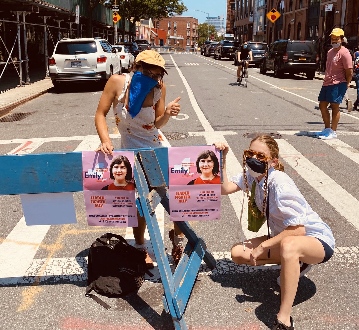 Lovely day to to elect @em4assembly we can clearly see a better future for Albany’s District 50 right here on Berry Street in Williamsburg this afternoon. Go girl!!!!! 🔥 🧊 🌞 📥 She’s our Gal...Gallagher!