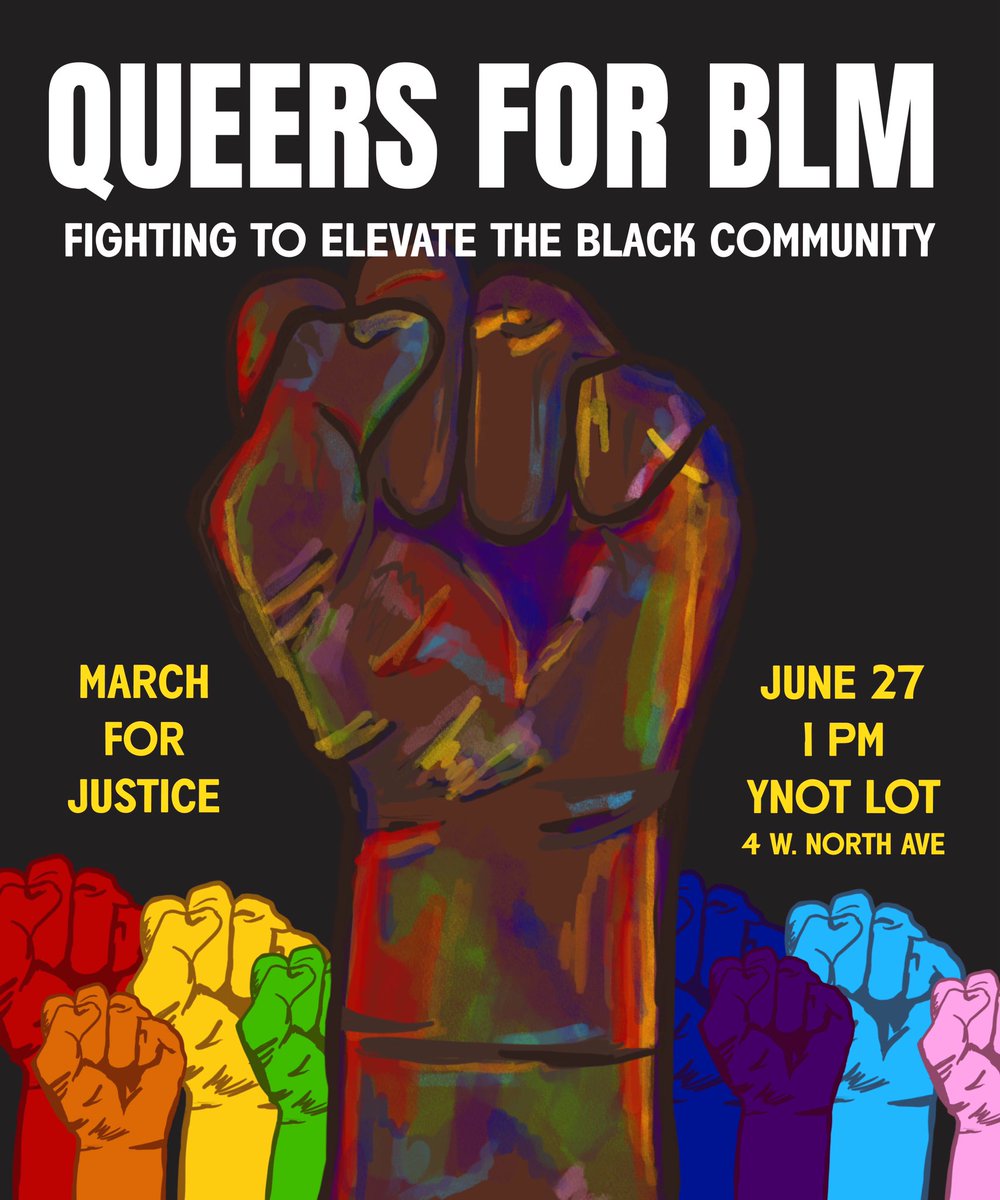 JilleienF's tweet photo. Pride is old school this year! #protest #blacklivesmatter #baltimore #pride #PRIDE2020 #LGBTQIA https://t.co/imFeFJvz9U