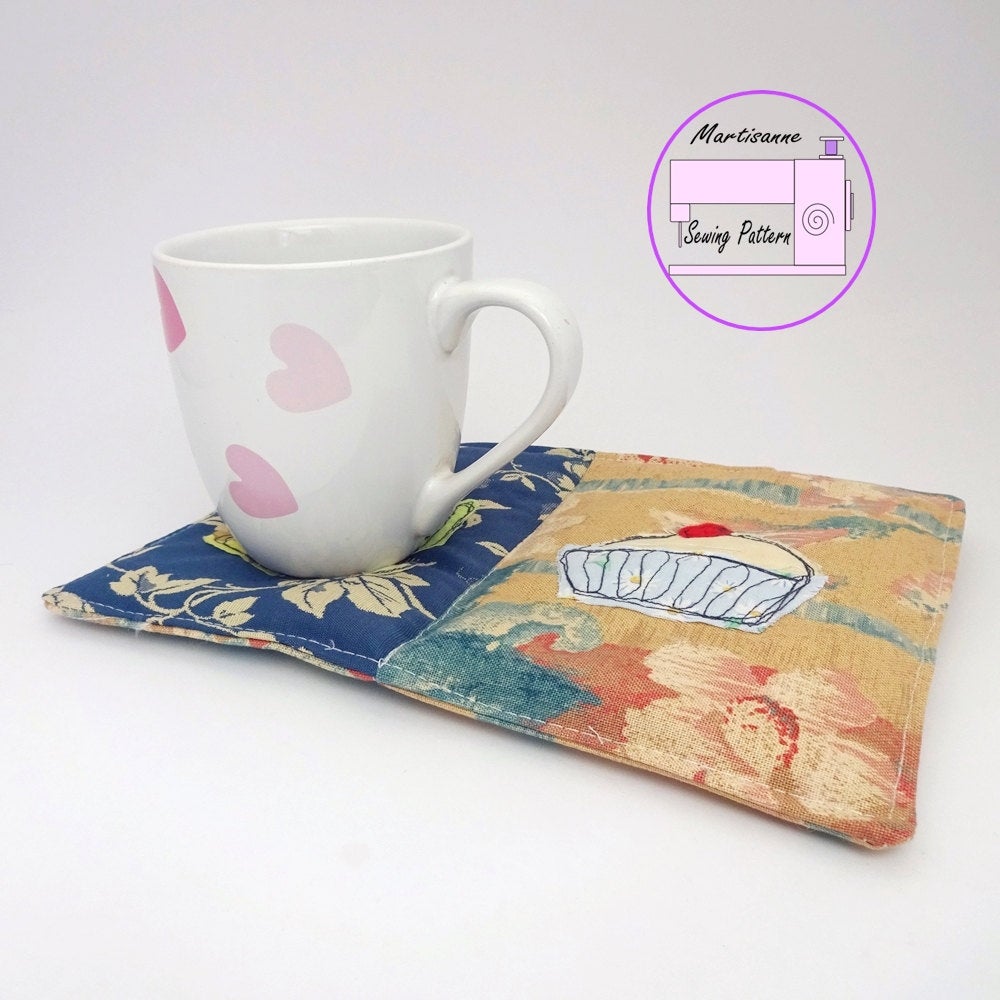 martisanne's tweet photo. Mug rug sewing pattern, drink coaster pdf, teacher gift, snack mat pattern, coffee lover, tea lover, mini quilt tutorial, applique pattern https://t.co/W10t82SCVd #TMTinsta #EtsyTeamUnity #CoasterPattern https://t.co/6QoJ7JvqnN