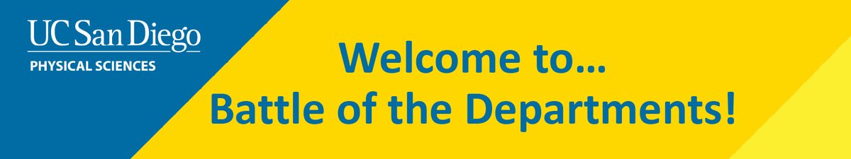 UC San Diego School of Physical Sciences (@ucsdphysci) on Twitter photo Calling everyone in <a href="/UCSDChemBiochem/">UCSD Chem Biochem</a>, <a href="/UCSDMathDept/">UCSD Math Department</a> and <a href="/UCSDPhysics/">UC San Diego Physics</a> for a trivia game style "Battle of the Departments!" Friday @ 4:30 p.m. online physci-trivia1.eventbrite.com See you there! Calling everyone in <a href="/UCSDChemBiochem/">UCSD Chem Biochem</a>, <a href="/UCSDMathDept/">UCSD Math Department</a> and <a href="/UCSDPhysics/">UC San Diego Physics</a> for a trivia game style "Battle of the Departments!" Friday @ 4:30 p.m. online physci-trivia1.eventbrite.com See you there!