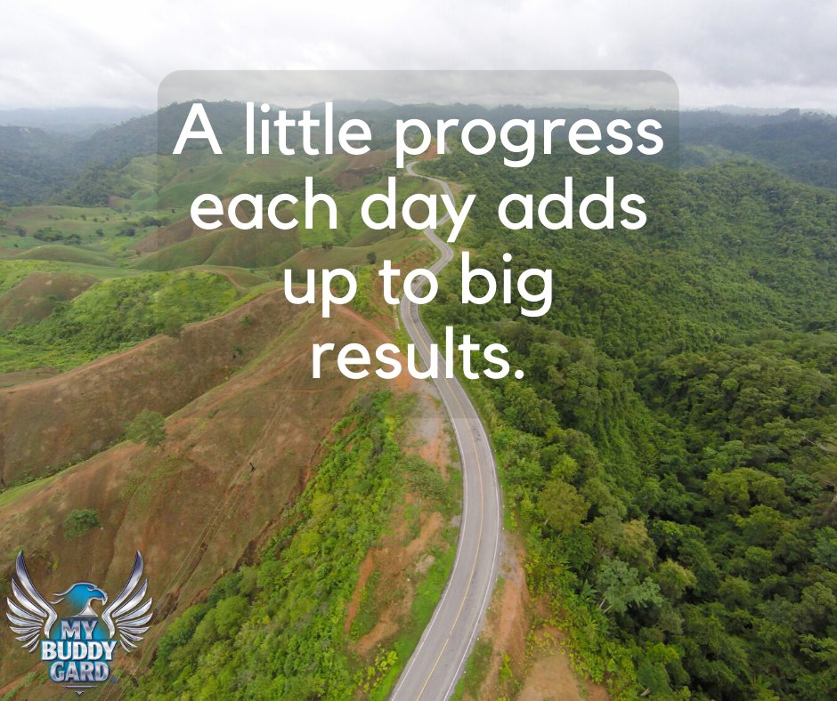 A little progress each day adds up to big results. #progress #motivation #bigresult #MyBuddyGard #mbggo
