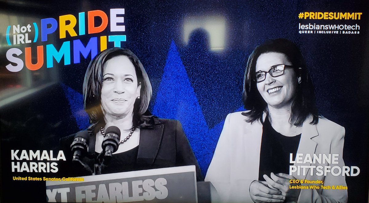 Hi_Im_Char's tweet photo. Tuning into @lesbiantech virtual #PrideSummit! Absolutely wonderful to hear from amazing leaders across the nation like @KamalaHarris 

#lesbianswhotech https://t.co/tFZfq3miI1