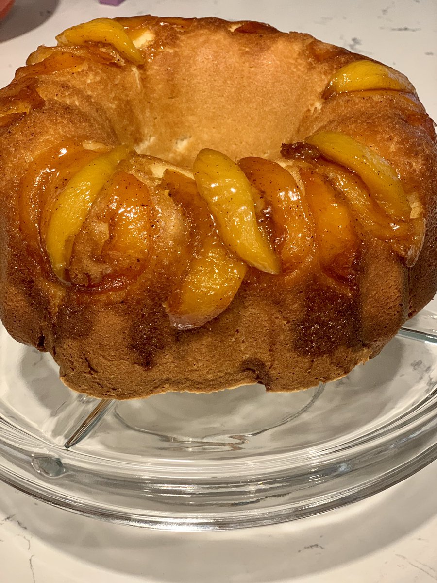 DrSJNickelberry's tweet photo. Hereβs my latest creation. I truly experimented with this recipe and improvised. This is my version of a peach cobbler sour cream pound cake with a Crown Royal peach glaze.π¨πΎβπ³ π΄ π
#singleliving #livingsingle #cabinfever #quarantinecooking #stayathome #ibake #menthatbake https://t.co/4hmclQeiBh