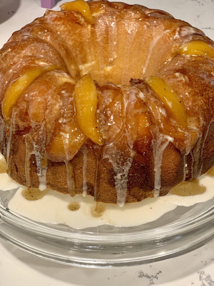 DrSJNickelberry's tweet photo. Hereβs my latest creation. I truly experimented with this recipe and improvised. This is my version of a peach cobbler sour cream pound cake with a Crown Royal peach glaze.π¨πΎβπ³ π΄ π
#singleliving #livingsingle #cabinfever #quarantinecooking #stayathome #ibake #menthatbake https://t.co/4hmclQeiBh
