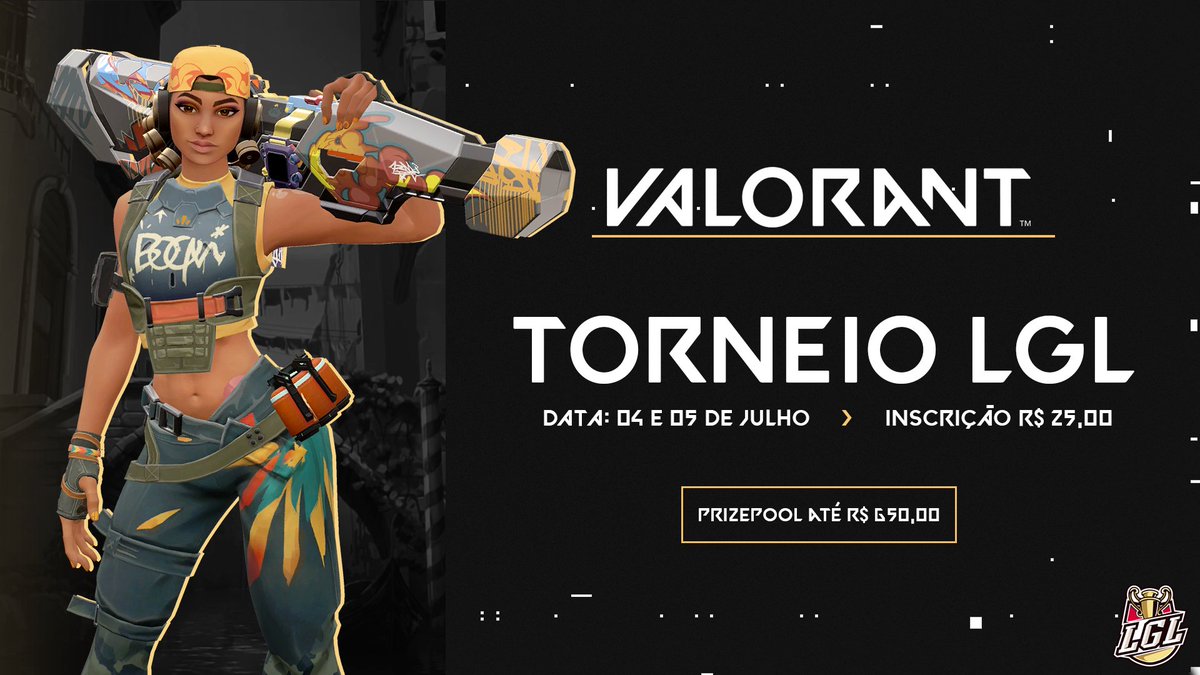 LGL_Oficial's tweet photo. 🏆 TORNEIO | VALORANT 

E vamos de terceiro torneio!😎Bora reunir o time pra dar muita balinha 🔫

Garanta seu Team Pass em nosso site: https://t.co/YwCoRISrWz

📌Inscrição: R$ 25,00 - Vagas limitadas!
📌Premiação: até R$ 650,00

#AnotherLevel | Jogue com os melhores 🔥 https://t.co/hNVq1ppfl5