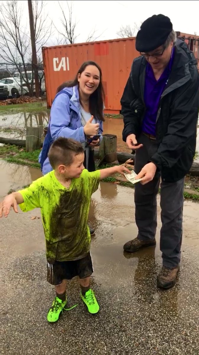 katmcd4's tweet photo. Last year, my dad bribed a kid to jump in the mud while his mom wasn’t looking. Needless to say, she probably still views my dad as Public Enemy No. 1 https://t.co/daFWFpmTGm
