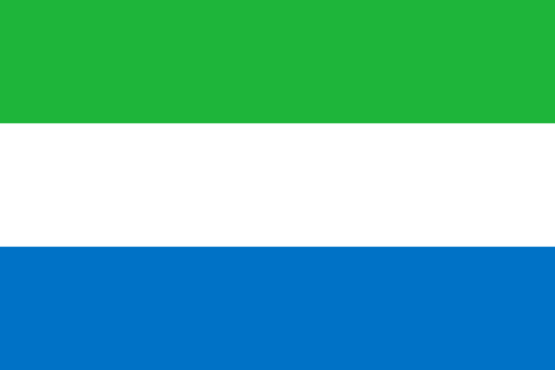 Sierra Leone. 6/10. Very uninspiring. Adopted in 1961. The green alludes to the country's natural resources. The white epitomises unity and justice, while the blue represents the natural harbour of Freetown, the capital city of Sierra Leone.