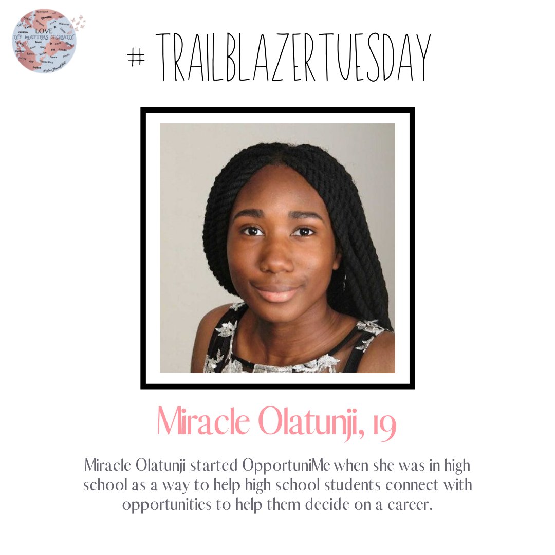 Pretty2Me_LYF's tweet photo. 🌸 #TrailblazerTuesday! 🌸⁠
"Miracle Olatunji started OpportuniMe as a way to help students connect with opportunities to help them develop their passions before going to college."  Source: Business News Daily⁠
•⁠
•⁠
•⁠
#Pretty2Me #trailblazer https://t.co/HGQsYRFi54