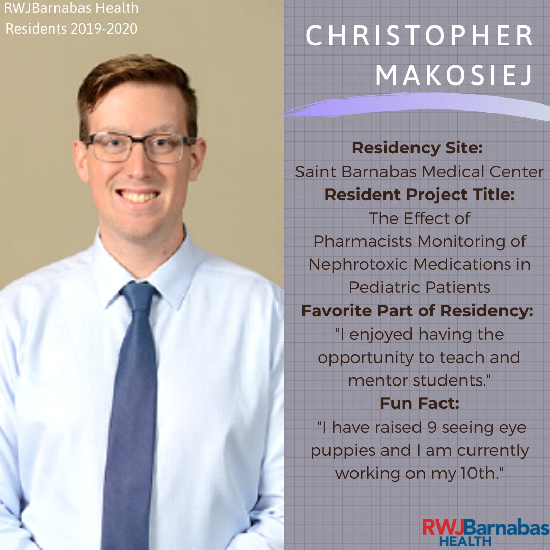 Congratulations Chris!  Christopher is finishing his PGY1 residency at Saint Barnabas Medical Center!  Great work Chris! 
#rwjbhpharmacystrong #pharmacyresidency #residencygraduation