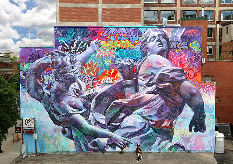 And for a Canadian element, here is the PichoAvo mural from Montreal (2019), depicting Diana/Artemis on the right and a muse of inspiration on the left /21