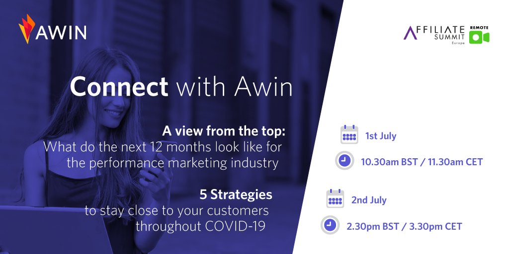 shareasale's tweet photo. #ASEURORemote kicks off on June 30th with the #affiliate industry’s first all-female speaker line-up. Designed to equip attendees with the insights and connections required to innovate, adapt and grow post-COVID, learn more about Awin’s sessions here: https://t.co/OReyFuNPLo https://t.co/nccKOI6s0m