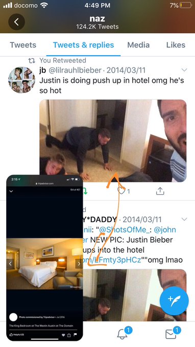 Quando Justin ha fatto il check-in in un hotel, era al Westin. Qui ci sono le prove e anche i mobili sono gli stessi. Potete tranquillamente cercare su Google.