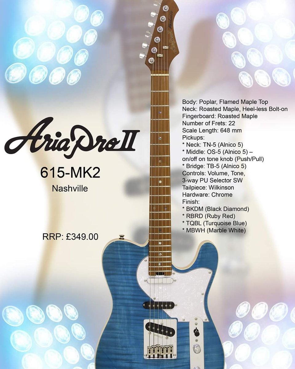 ariaukltd's tweet photo. The Aria 615 MK2 Nashville!! Coming in July! Snap them up!!
@GuitarStoreUK @ARIA_Guitars @OfficialMisty80 @Wayneham8 @GlobalGuitarNet @guitarshopuk @TheGuitarWall @guitarguitaruk #ariaguitars #ariauk #aria615mk2 #blairdollery #waynehamilton #guitarplaying https://t.co/UJ5CHLDpmv