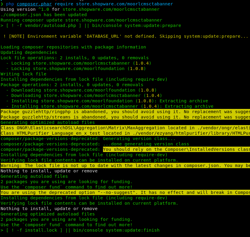 You can now even install Plugins which requires other Plugins using #FriendsOfShopware Packages. No need more to carry about foundation plugins. Let composer do it for you.